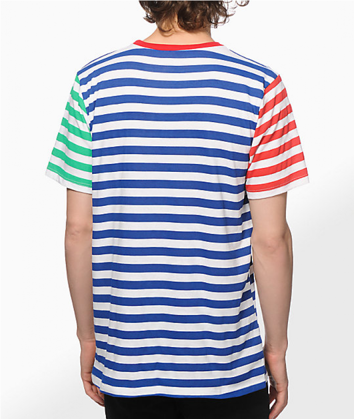 Cut And Sew Striped Shirt (1190x850), Png Download