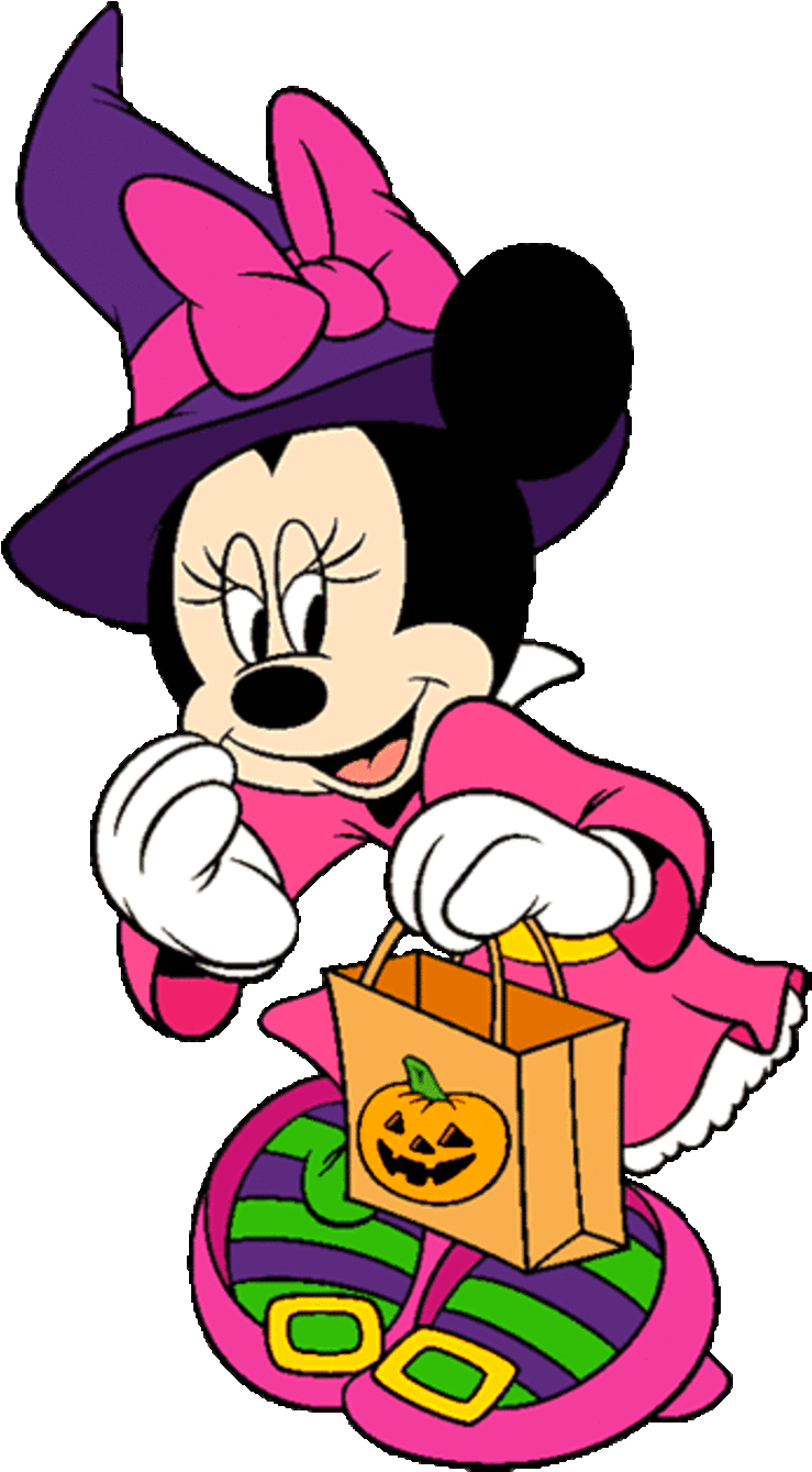 Mickey And Minnie - Minnie Mouse Halloween (739x1339), Png Download