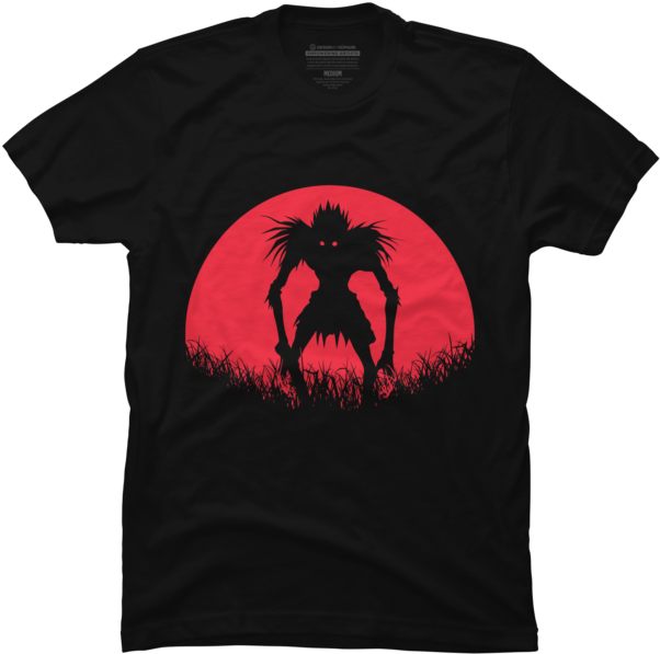 Red Moon Shinigami Ryuk - T-shirt (650x650), Png Download