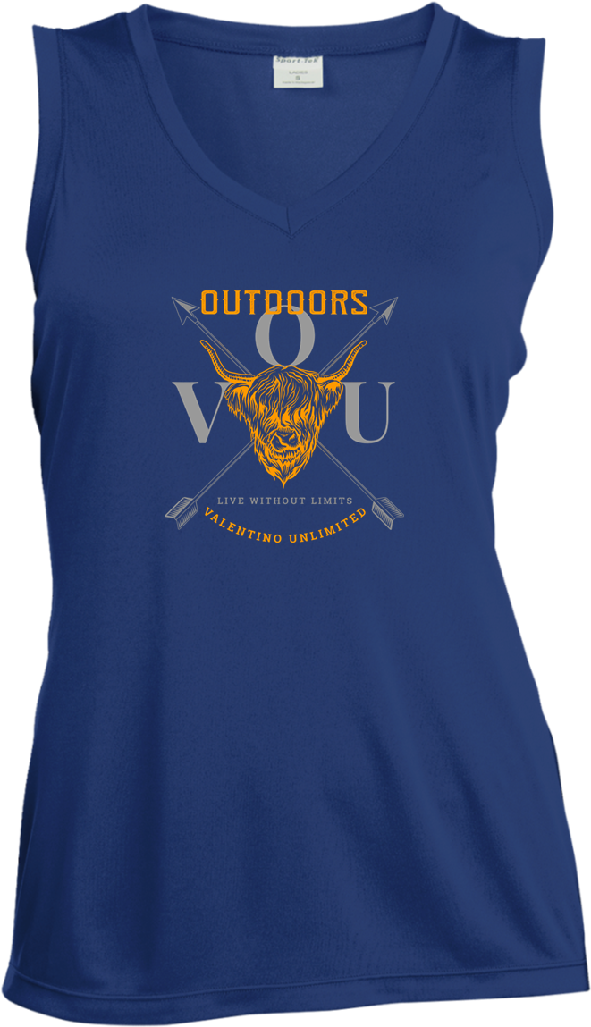 Vuo Bull And Crossed Arrows Ladies' Sleeveless Moisture - Active Tank (1155x1155), Png Download
