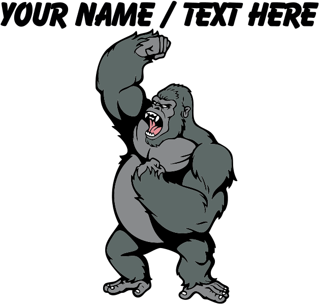 Custom Angry Gorilla Mousepad - Louisiana Silhouette (700x700), Png Download