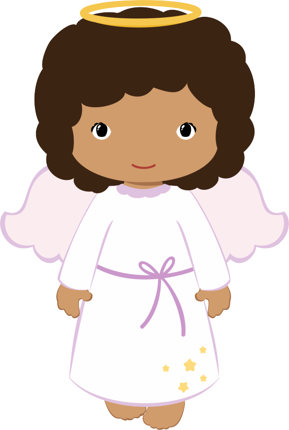 Girls Clipart First Communion - Desenho Anjinho Batizado Menina (586x870), Png Download