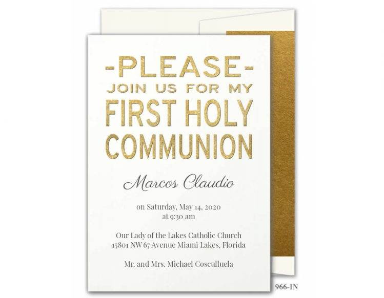 First Holy Communion Gold Glitter - Poster (750x750), Png Download