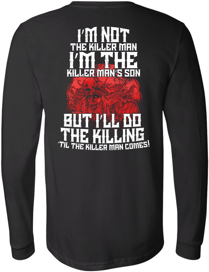 The Killer Man, Back - Long-sleeved T-shirt (1024x1024), Png Download