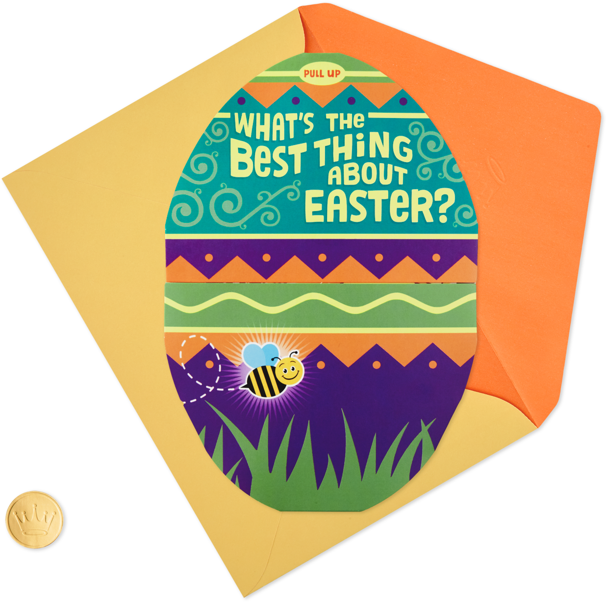 Decorated Easter Egg Telescoping Musical Easter Card - Circle (1470x1470), Png Download