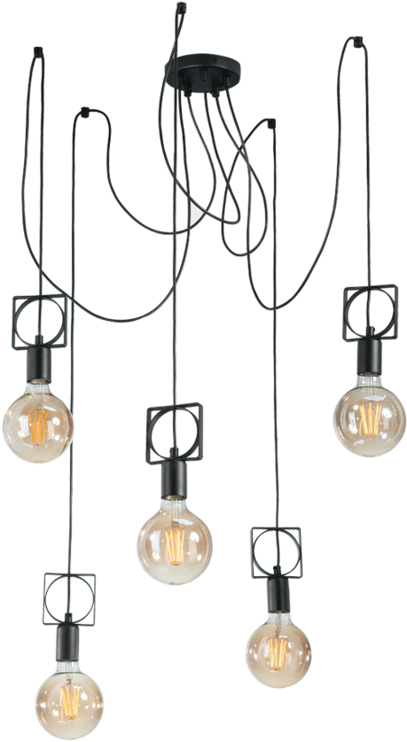 Lampa Wisząca Czarna (547x999), Png Download