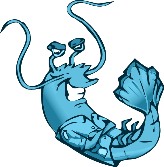 Blue Shrimp (570x580), Png Download