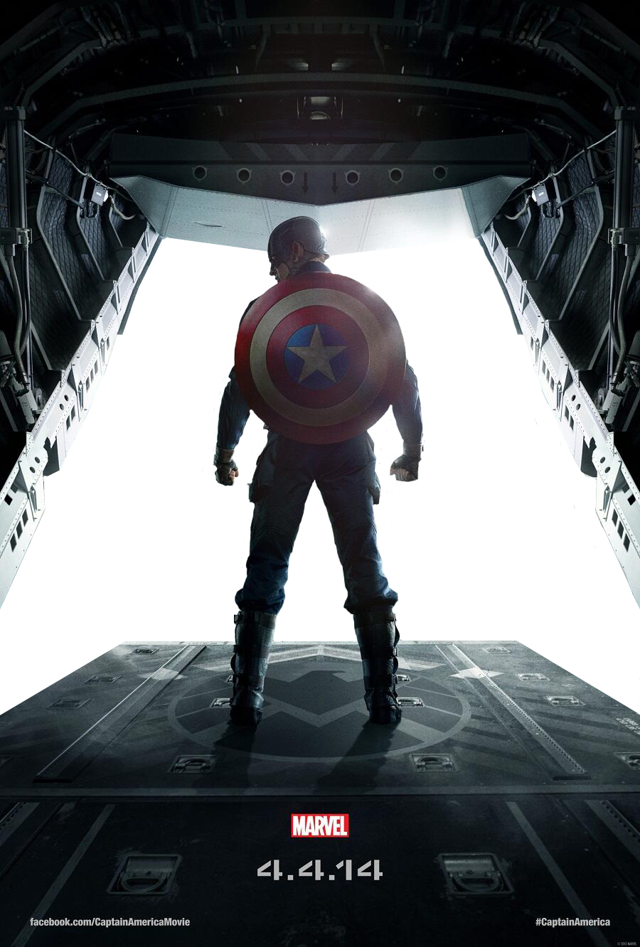 New Captain America Poster With Background Cut Out - Captain America Winter Soldier (900x1332), Png Download