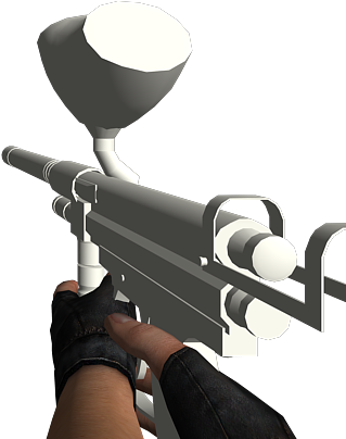 Shitty Paintball Gun Model Shitty Paintball Gun Model - Airsoft Gun (800x600), Png Download