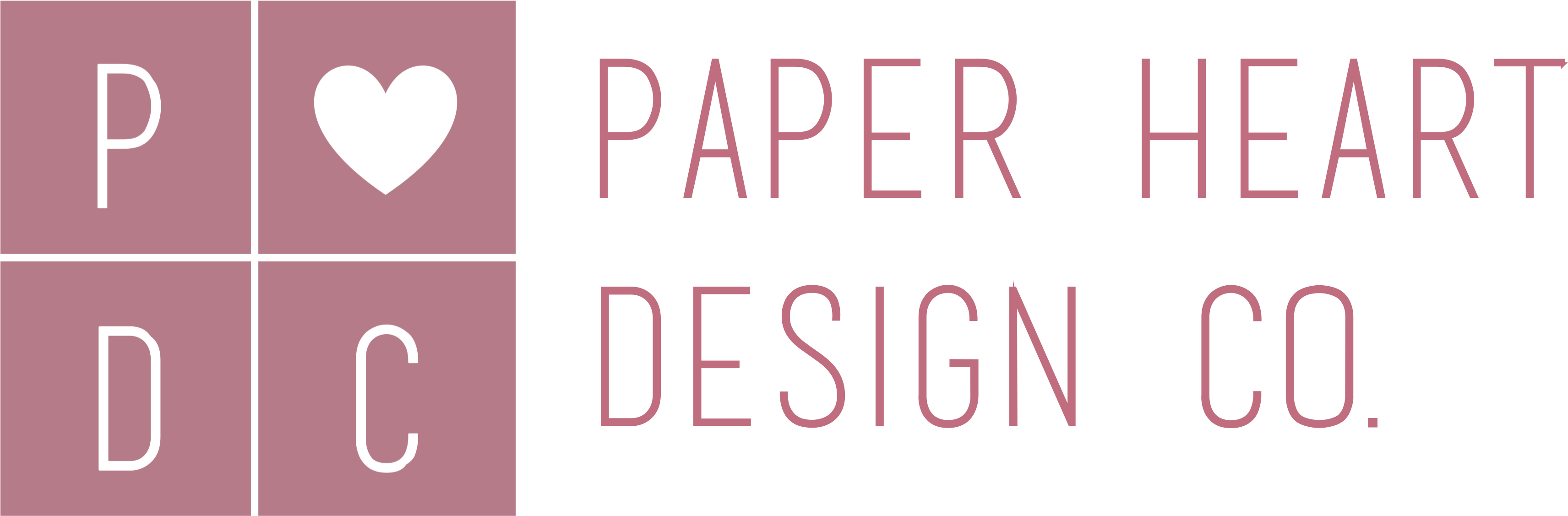 Paper Heart Design Co - Heart (3458x1368), Png Download