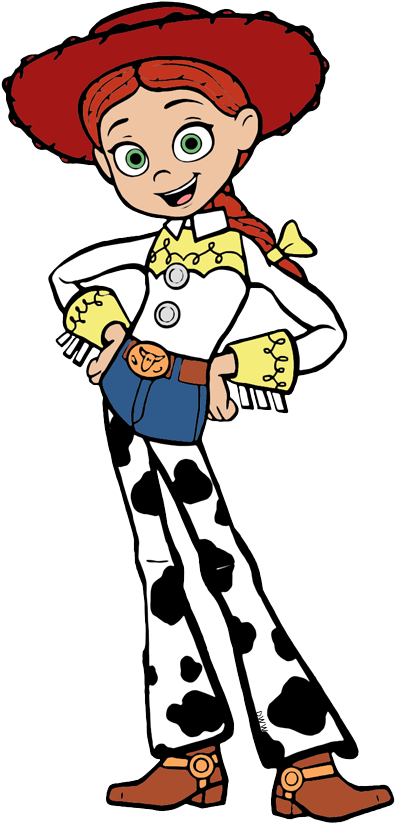 Jessie Standing With Her Hands On Her Hips - Cartoon (399x834), Png Download