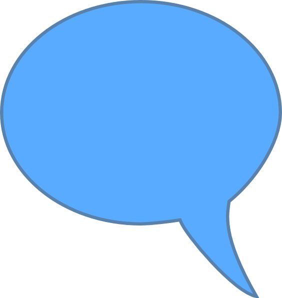 Blue Bubble Clip Art At Clker Com Ⓒ - Blue Word Bubble (564x596), Png Download