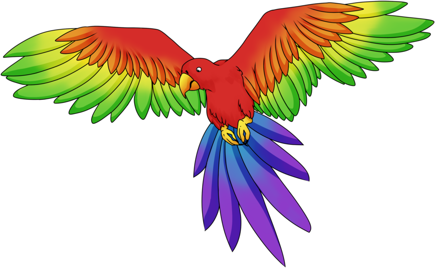 Parakeet Clipart Rainbow - Gökkuşaği Lori (900x623), Png Download