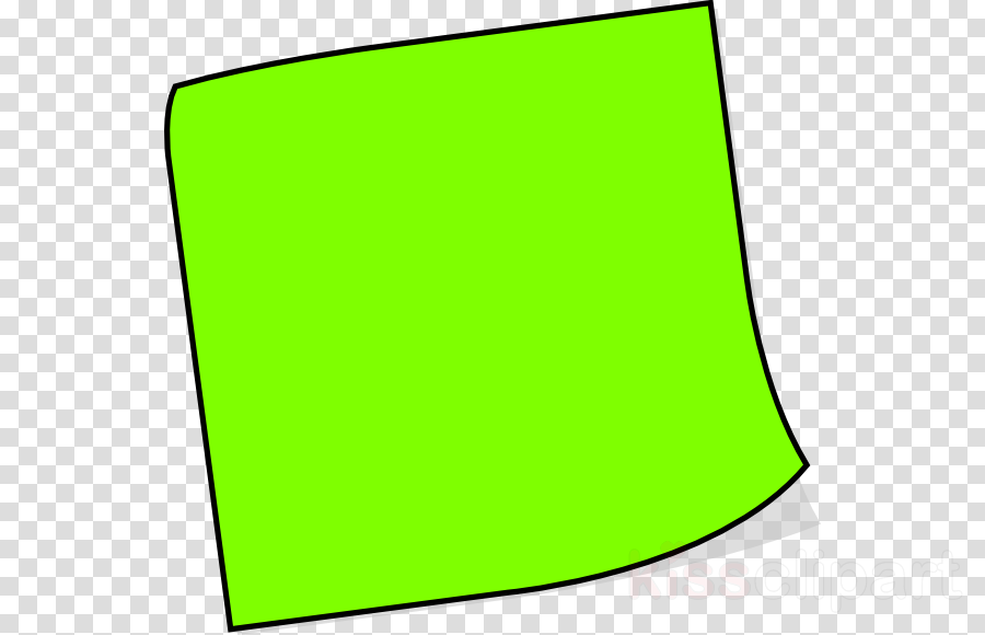 Sticky Note Clip Art Clipart Post-it Note Paper Clip - Green Post It Note (900x580), Png Download
