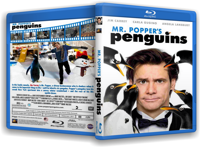 Mr Poppers Penguins - Mr Popper's Penguins 2011 Dvd (700x525), Png Download