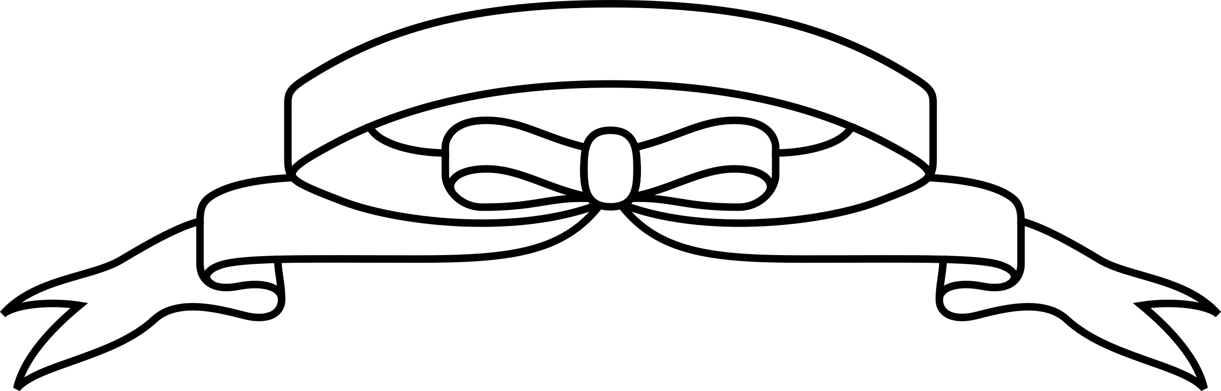 Ribbon Drawing At Getdrawings Gambar Pita Hitam Putih Full Size Png Download Seekpng