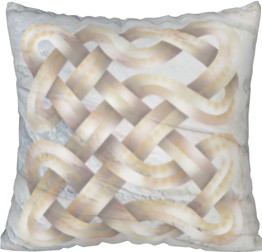 Viking Knot White Spun Polyester Square Pillow Case - Cushion (520x854), Png Download