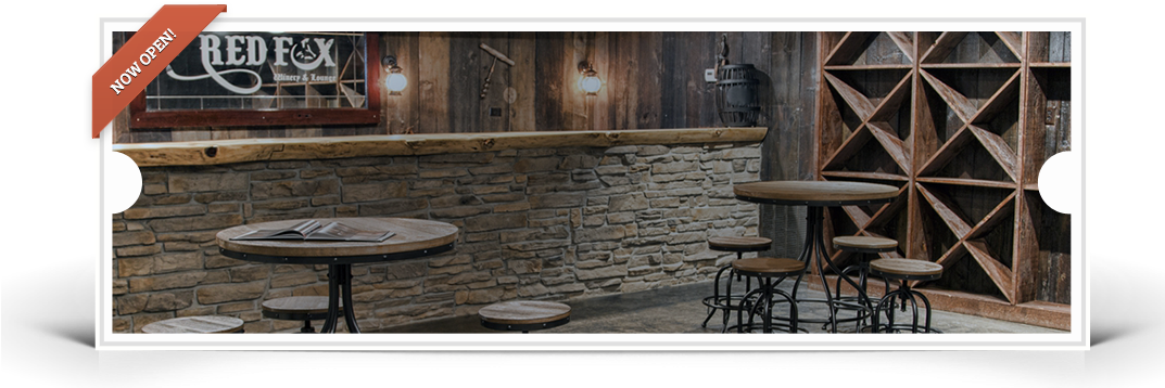 Red Fox Winery Now Open - Coffee Table (1072x366), Png Download