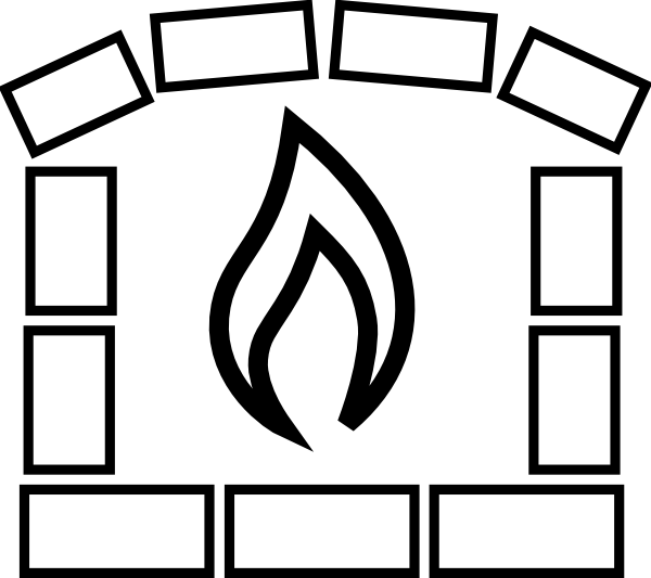 Chimney - Brick Oven Clipart Black And White (600x533), Png Download