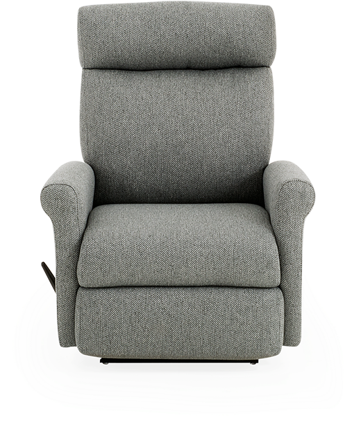 Image For Grey Upholstered Reclining And Rocking Armchair - Recliner (519x804), Png Download