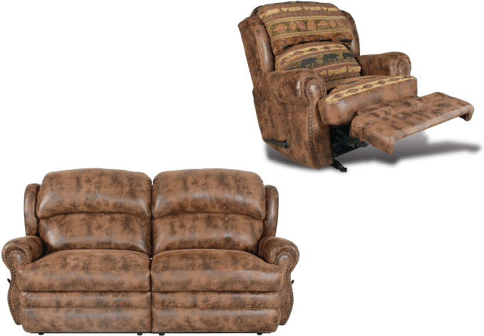 512 Reclining Love Chair - Recliner (716x537), Png Download