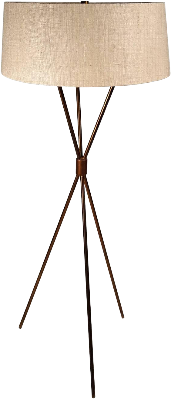 Robsjohn-gibbings Tripod Floor Lamp - Lamp (1355x1355), Png Download