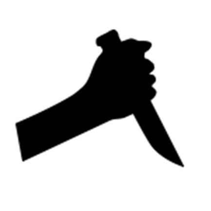 युवक को मारा चाकू,बाइक पार्किंग को लेकर हुआ था झगड़ा - Silhouette Knife Stabbing Png (768x432), Png Download