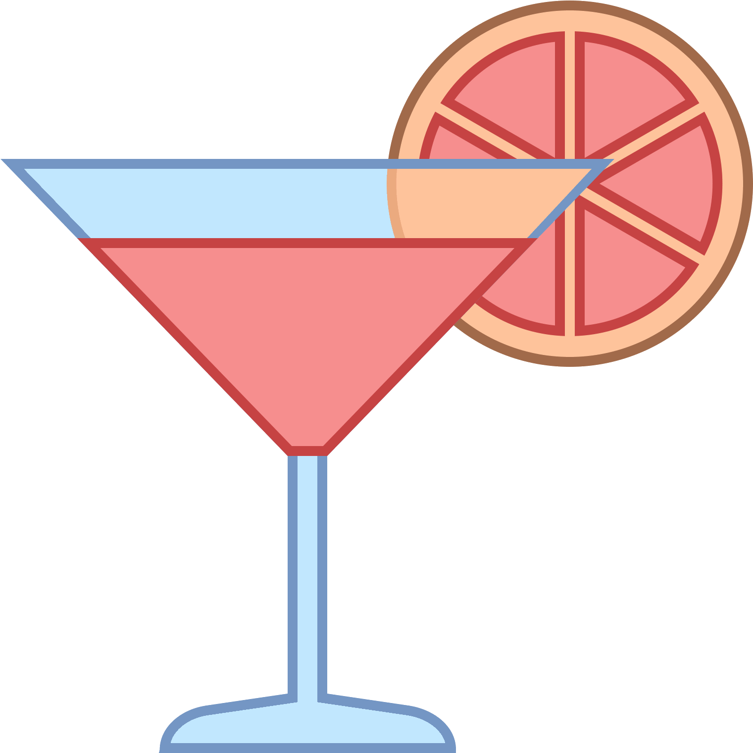 Cocktail Icon Free Download Png And Vector - Pink Lady Cocktail Clipart (1600x1600), Png Download