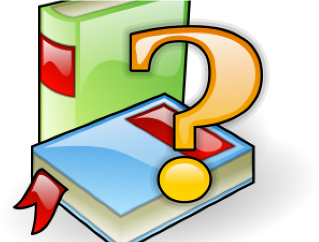 Question Mark Clipart Research Question - Books (640x480), Png Download