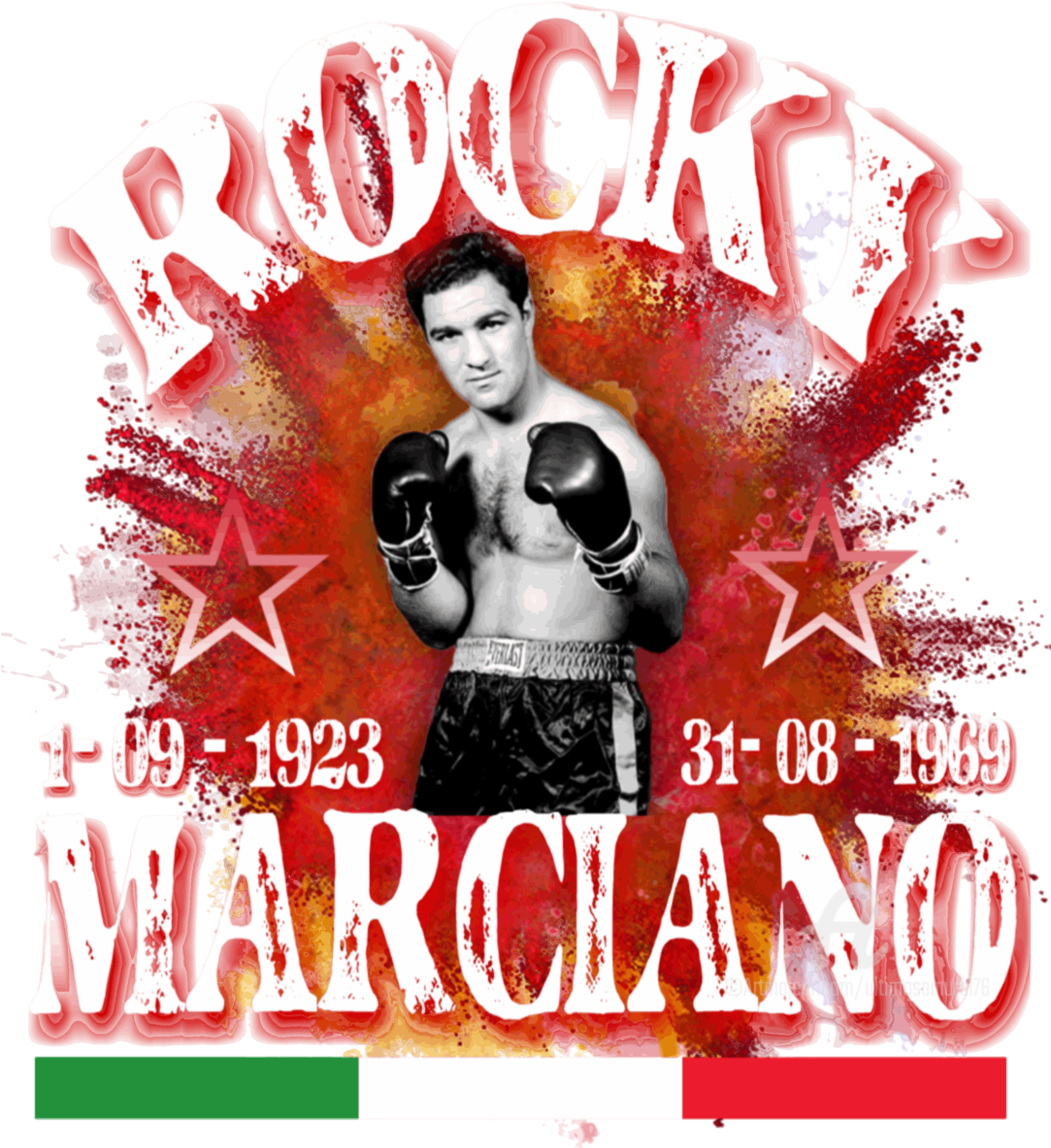 Digital Arts, - Rocky Marciano Poster (1082x1200), Png Download