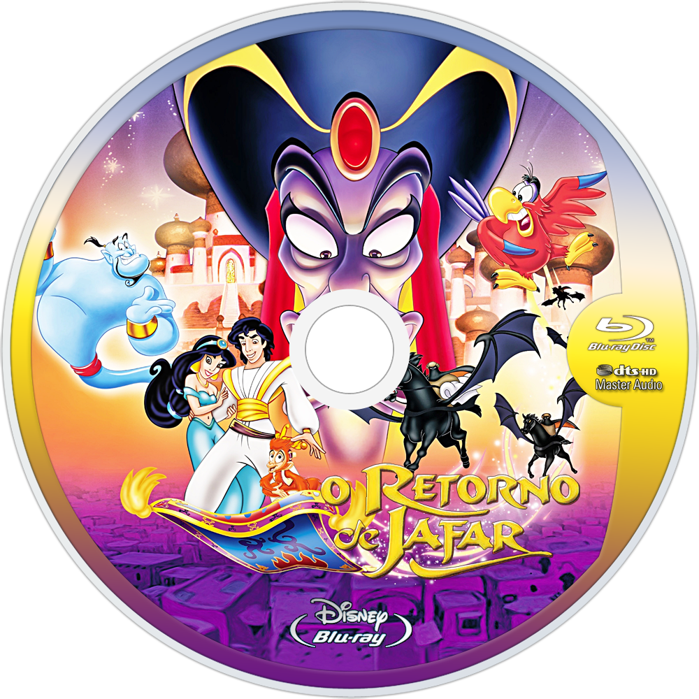The Return Of Jafar Bluray Disc Image - Aladdin The Return Of Jafar (1000x1000), Png Download