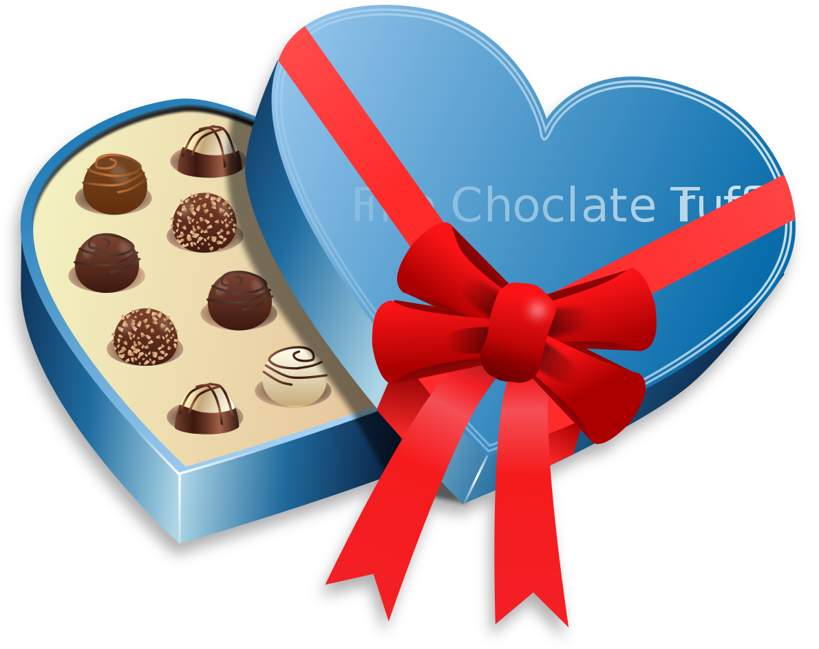 File - Valentine's Day - Chocolate Box - Svg - Box Of Chocolates Clipart (1245x1022), Png Download