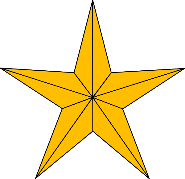 Star Gold Mb Clip Art At Clkercom Vector Online Royalty - Star Sticker Meme Blank (600x580), Png Download