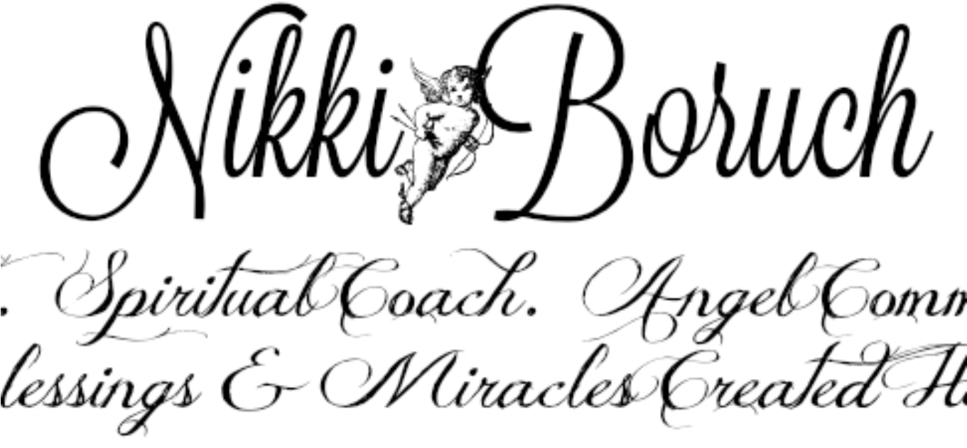 Nikki Boruch Angel Readings Spirit Guides Intuitive - Calligraphy (1360x700), Png Download