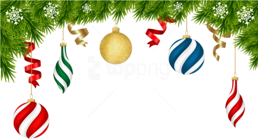 Free Png Christmas Deco Ornaments Transparent Png - Christmas Ornaments Png (850x471), Png Download