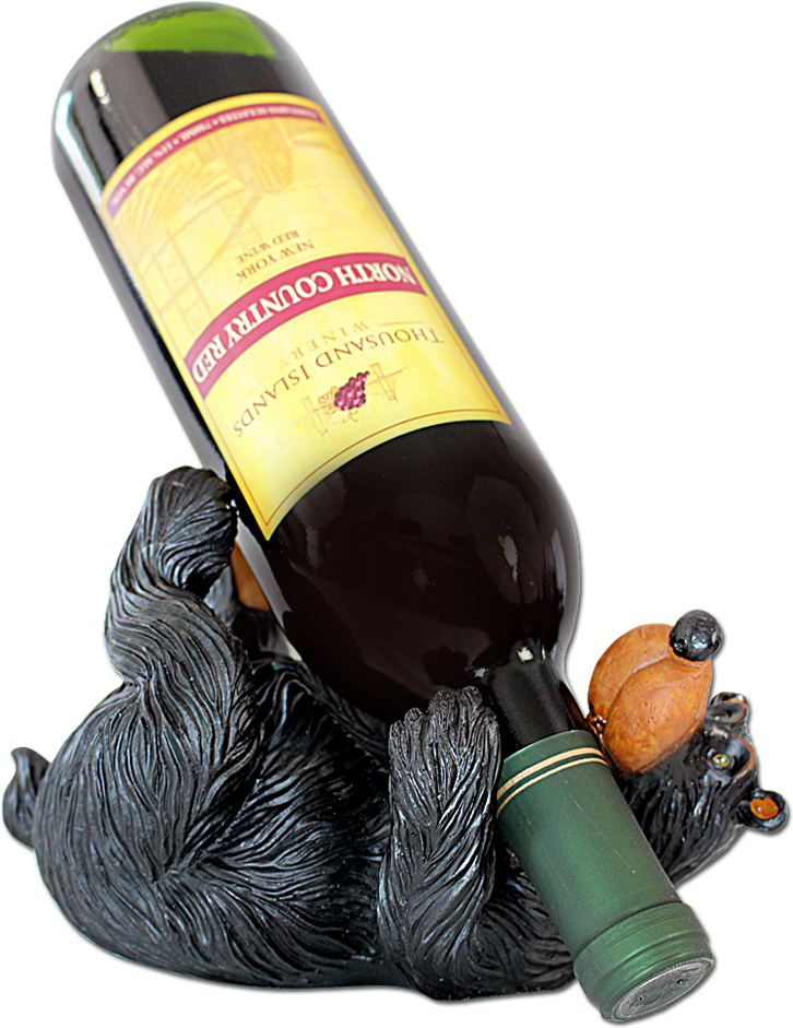 Winery Bear Bottle Holder - Wine Bottle (1000x1000), Png Download