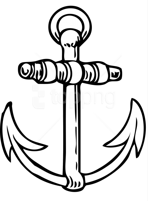 Free Png Anchor Png Images Transparent - Anchor Black And White (480x651), Png Download