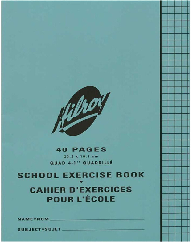 Hilroy Exercise Book Quad Ruling Blue Cover Size-9x7 - Label (850x850), Png Download