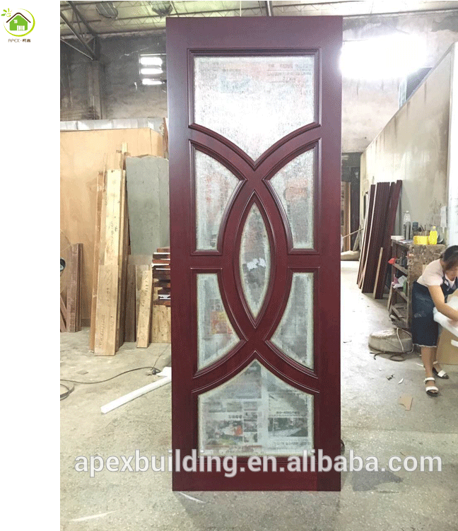 Exterior Entrance Modern Solid Wood Single Doors - Screen Door (750x750), Png Download
