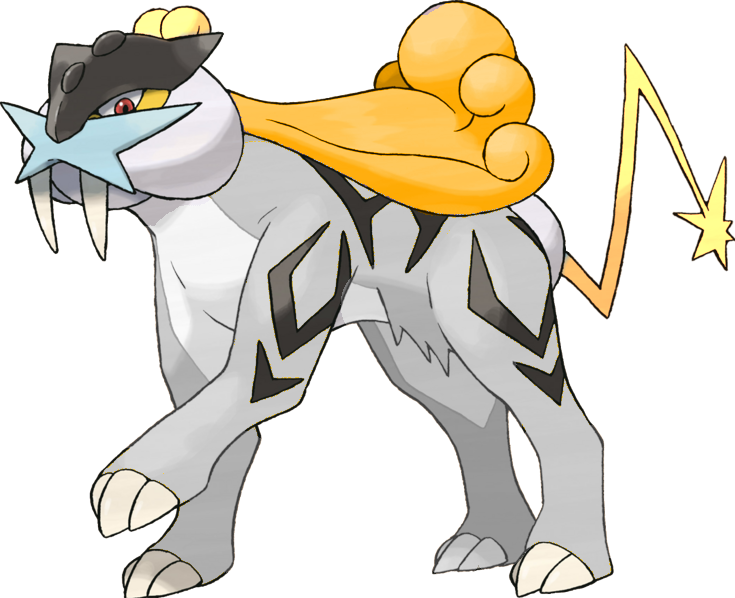 Posted Image - Pokemon 3 Raikou (735x598), Png Download