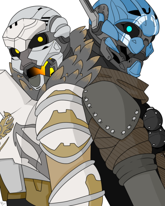 A Portrait Of Your Two Least Favorite Exos, Created - Cartoon (540x675), Png Download