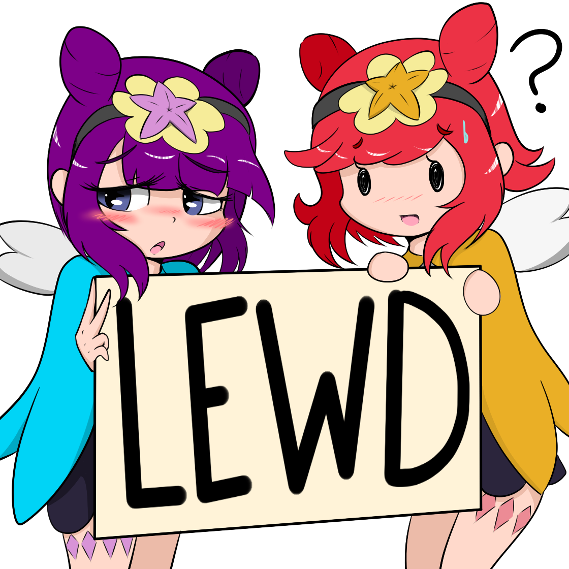 Gem And Mia "l-lewd" - Monster Super League Lewd (1120x1120), Png Download