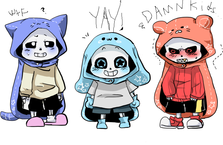 Me At A Sleepover - Cute Kawaii Sans Undertale (900x600), Png Download