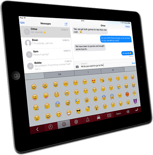Emoji Browser And Prediction - Tablet Computer (562x551), Png Download