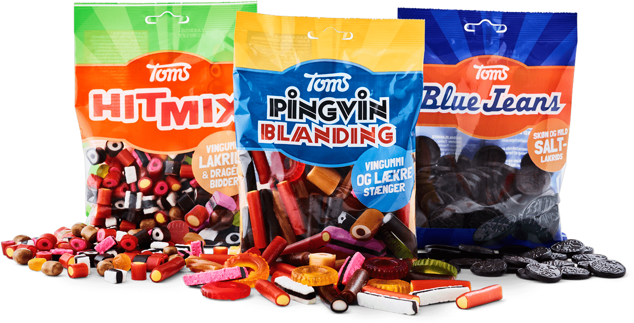Popular Bags Of Candy - Toms Pingvin (1320x800), Png Download