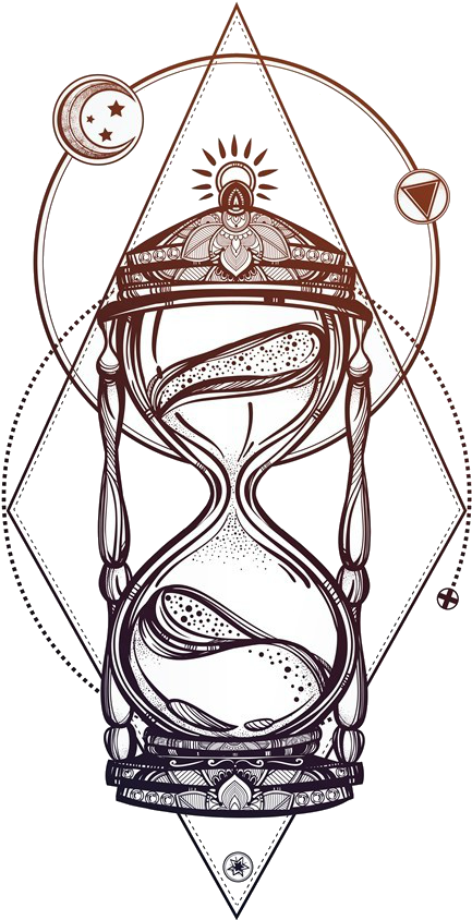 Hourglass Tattoo Designs - Creative Hourglass Drawing (600x900), Png Download