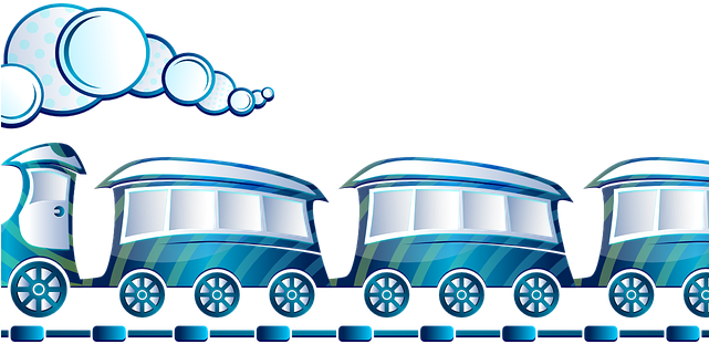 Blue Car Clipart Smoke Clipart - Cartoon Train Clipart (640x480), Png Download