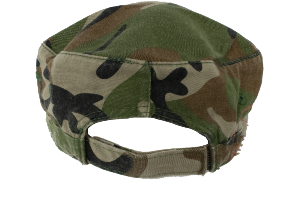 Military Black Star Camo Fidel Cap - Army (1024x743), Png Download