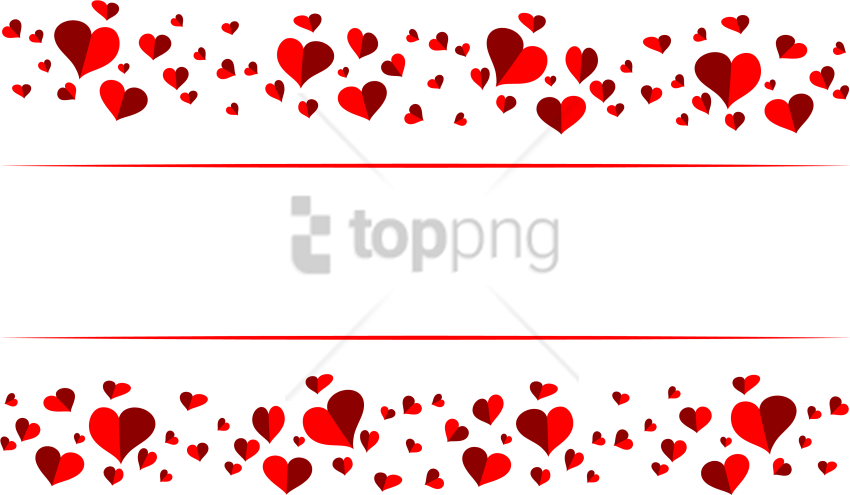 Free Png Love Heart Banner Transparent Png Image With - Love Heart Banner Transparent (850x495), Png Download