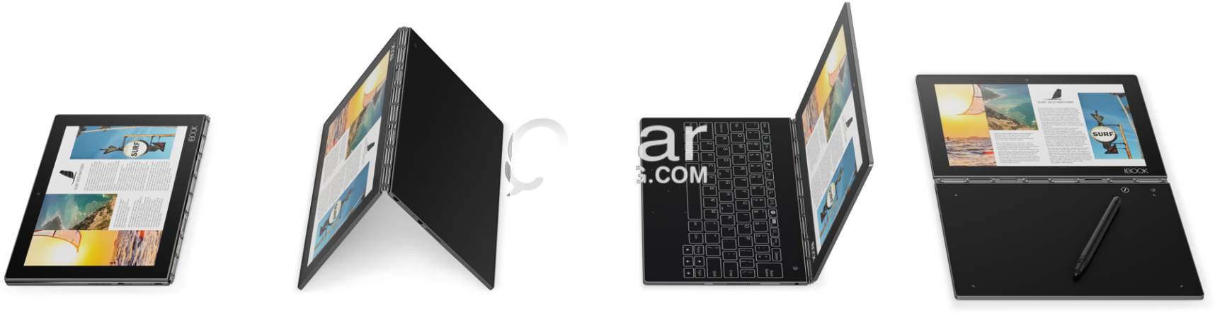 Title - Tablet 2 Em 1 Yoga Book (1915x480), Png Download